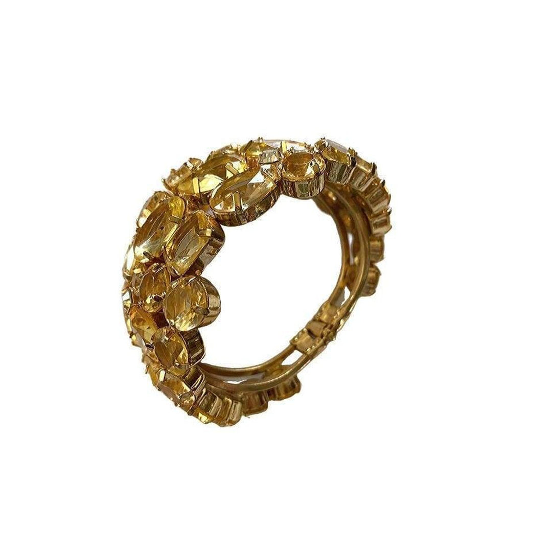 Rhinestone Stone Cuff Bracelet