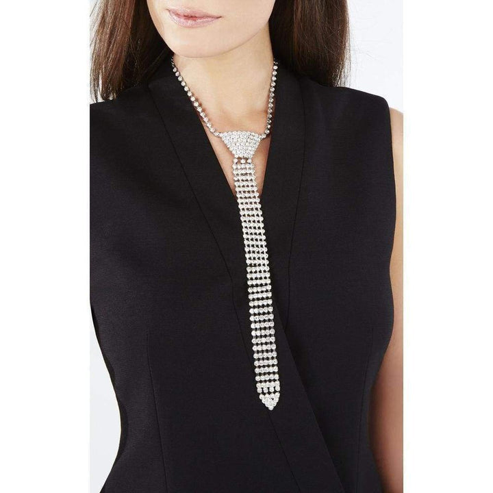 Rhinestone Tie Necklace