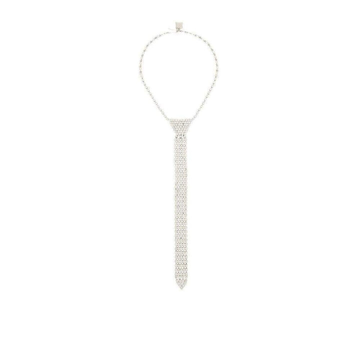 Rhinestone Tie Necklace