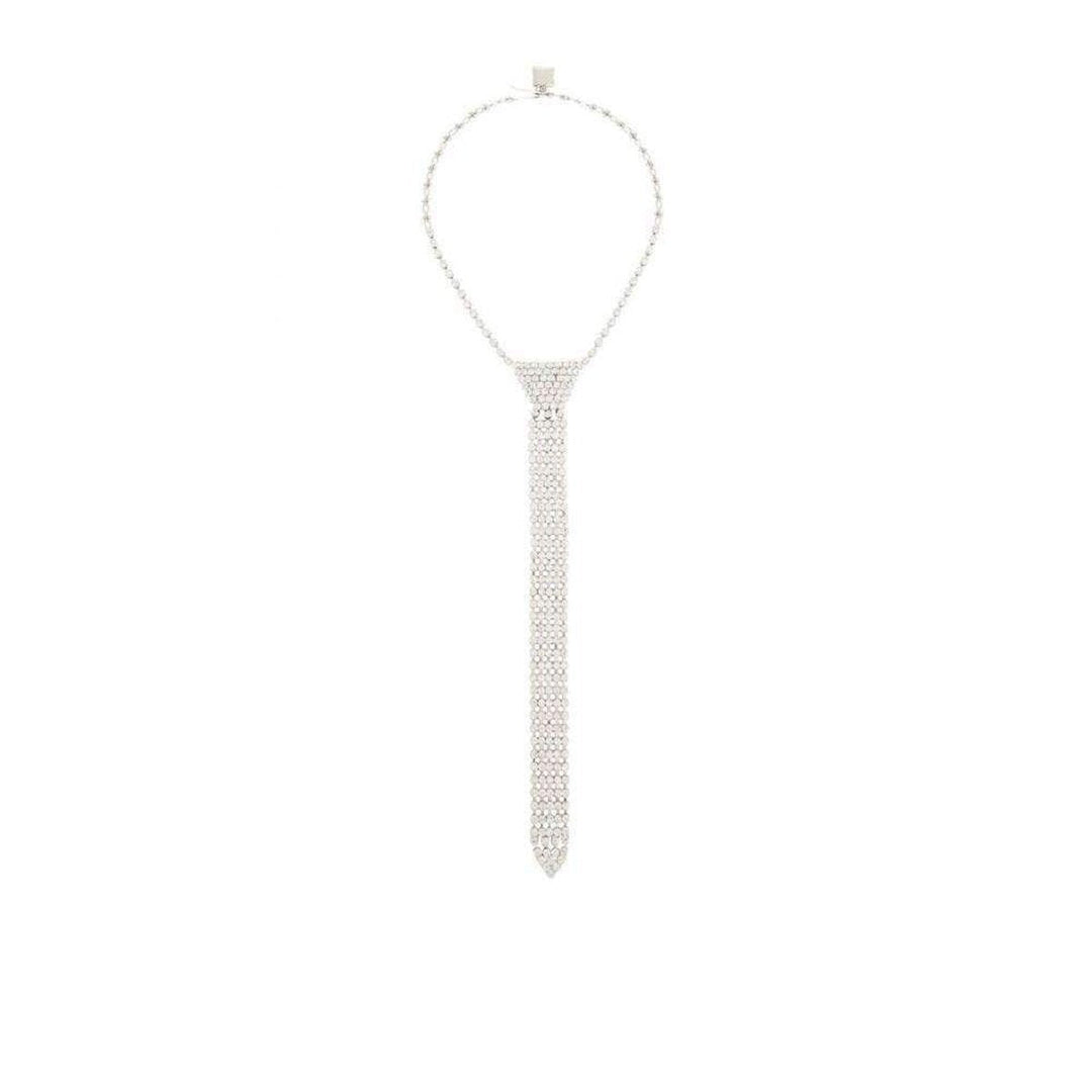 Rhinestone Tie Necklace