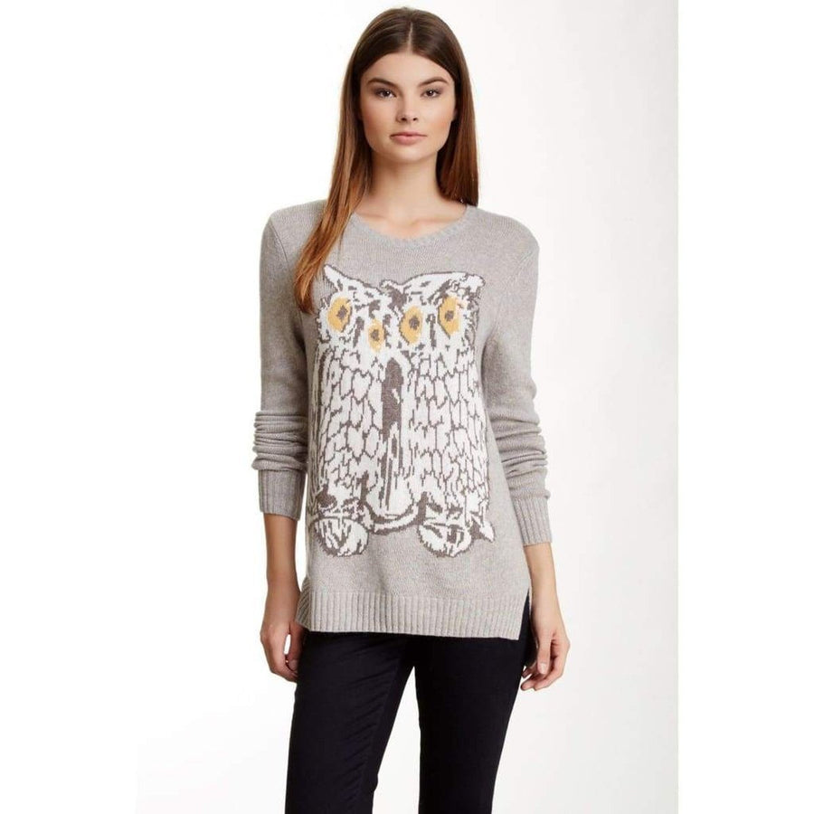 BCBGMAXAZRIA-Rooney Graphic Long Sleeve Sweater - Runway Catalog