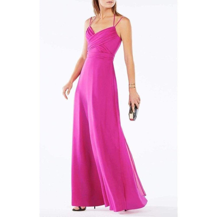 BCBGMAXAZRIA-Rosabelle Open Back Front Slit Dress - Runway Catalog