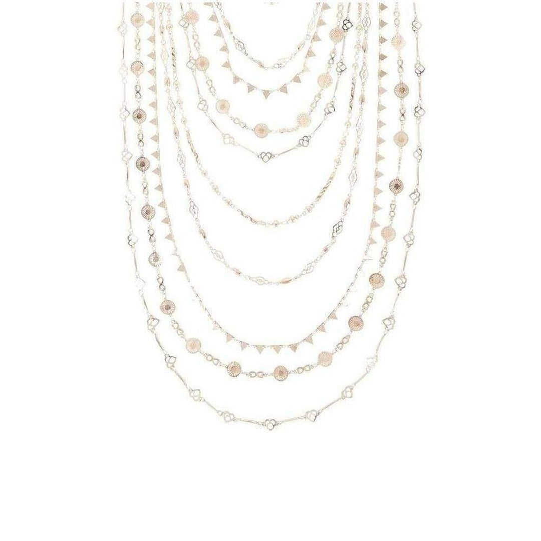 Rose Gold Layered Novelty Chain Necklace