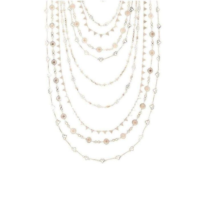 Rose Gold Layered Novelty Chain Necklace