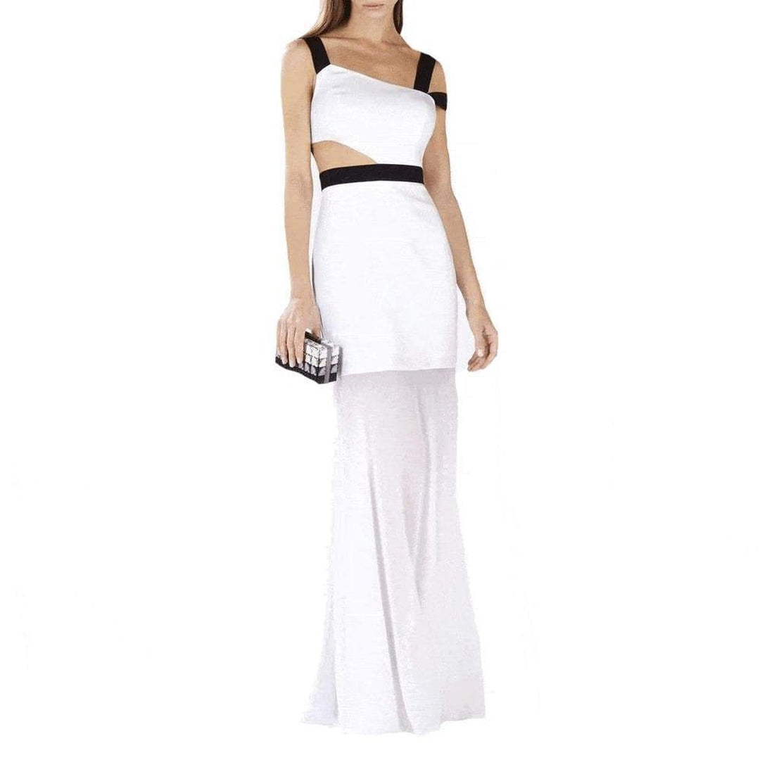BCBGMAXAZRIA-Roxana One Shoulder Cutout Waist Gown - Runway Catalog