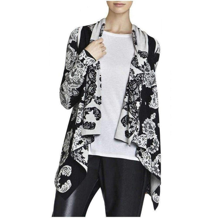 BCBGMAXAZRIA-Ruba Lace Jacquard Cardi-Wrap - Runway Catalog