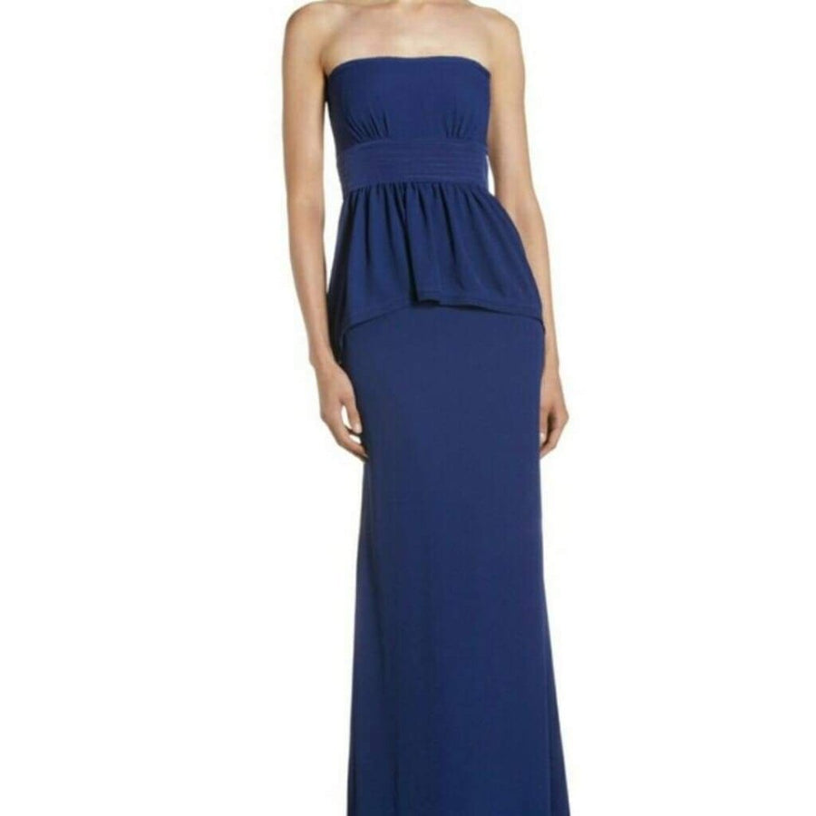 BCBGMAXAZRIA-Ruella Strapless Peplum Gown - Runway Catalog