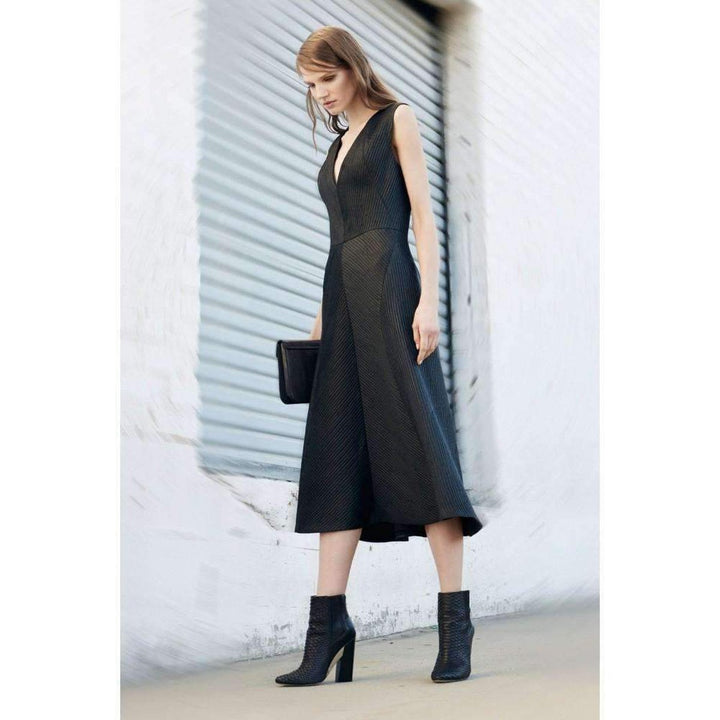 Runway Jacelyn Black V-Neck Dress