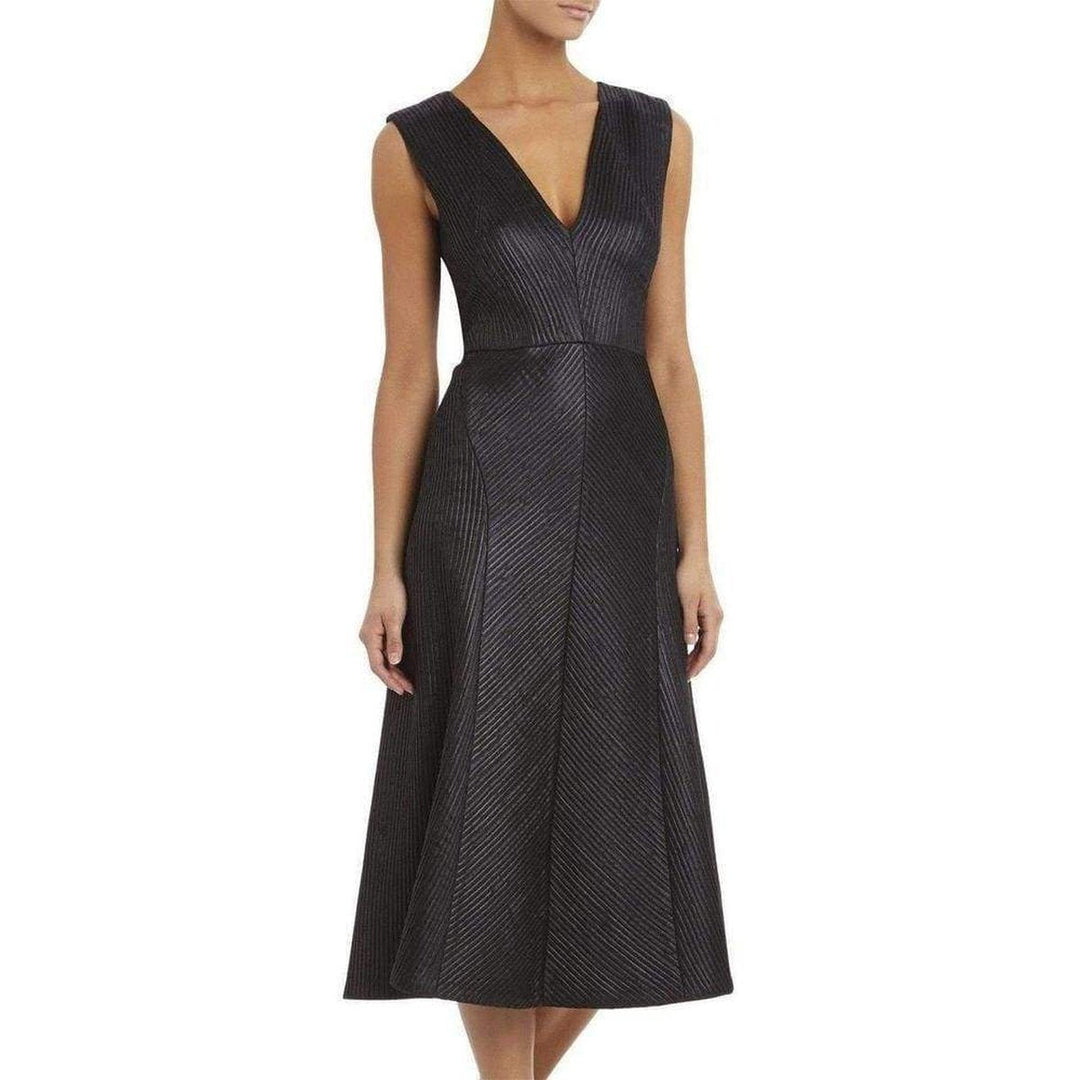 Runway Jacelyn Black V-Neck Dress