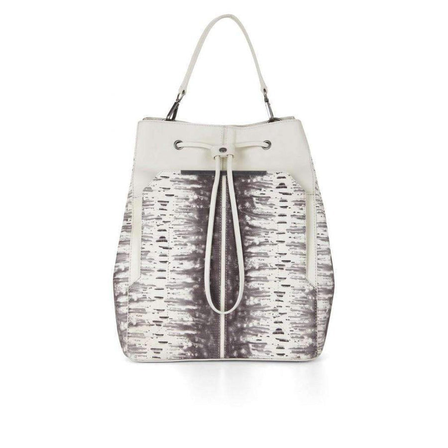 BCBGMAXAZRIA-Runway Print-Blocked Leather Backpack Bag - Runway Catalog