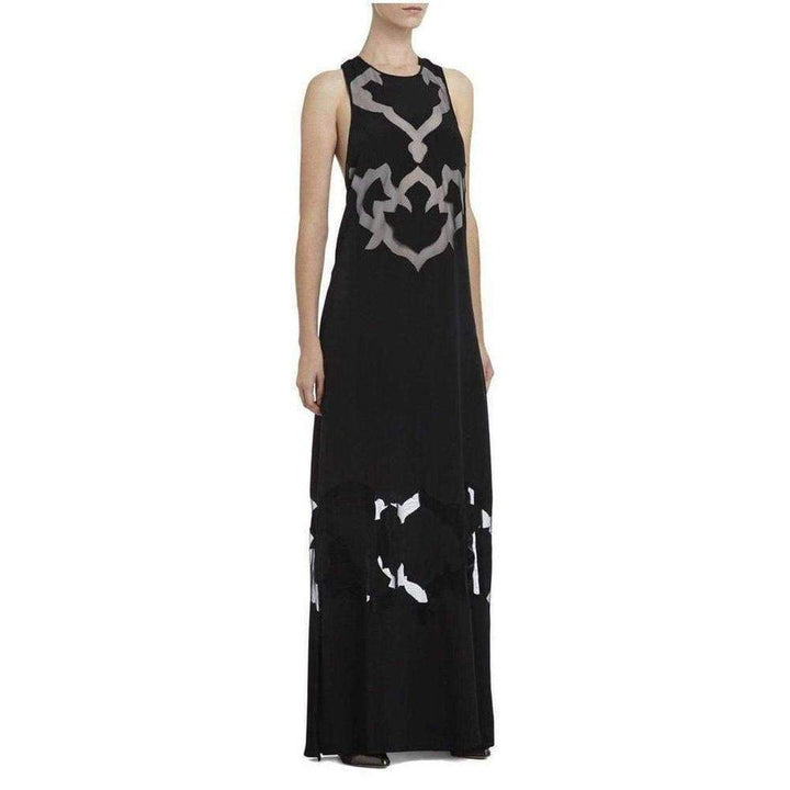 Perla Blocked Design Silk Dress