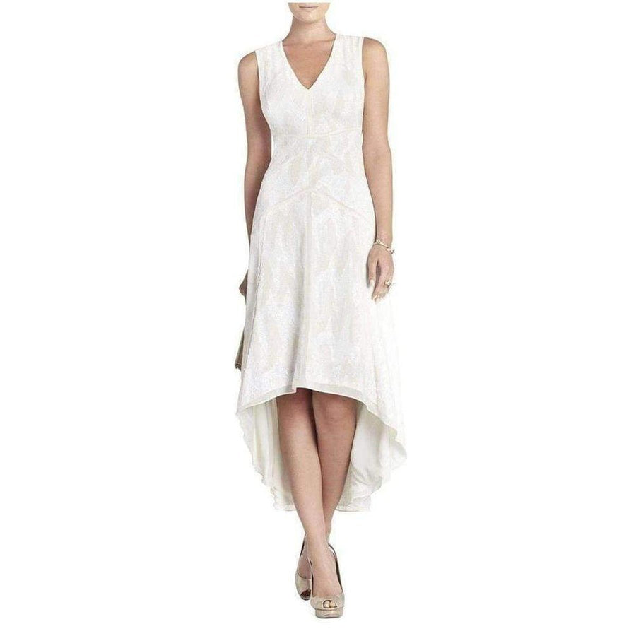 BCBGMAXAZRIA-Salma All Over Sequin Deep V-neck Dress WJB6W112-1O6 - Runway Catalog