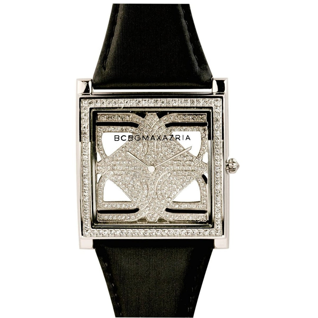 BCBGMAXAZRIA-Satin Icon Flower Design Dial Watch - Runway Catalog