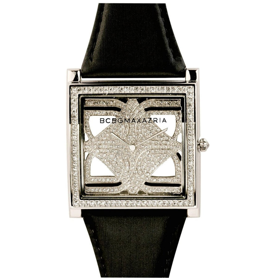 BCBGMAXAZRIA-Satin Icon Flower Design Dial Watch - Runway Catalog