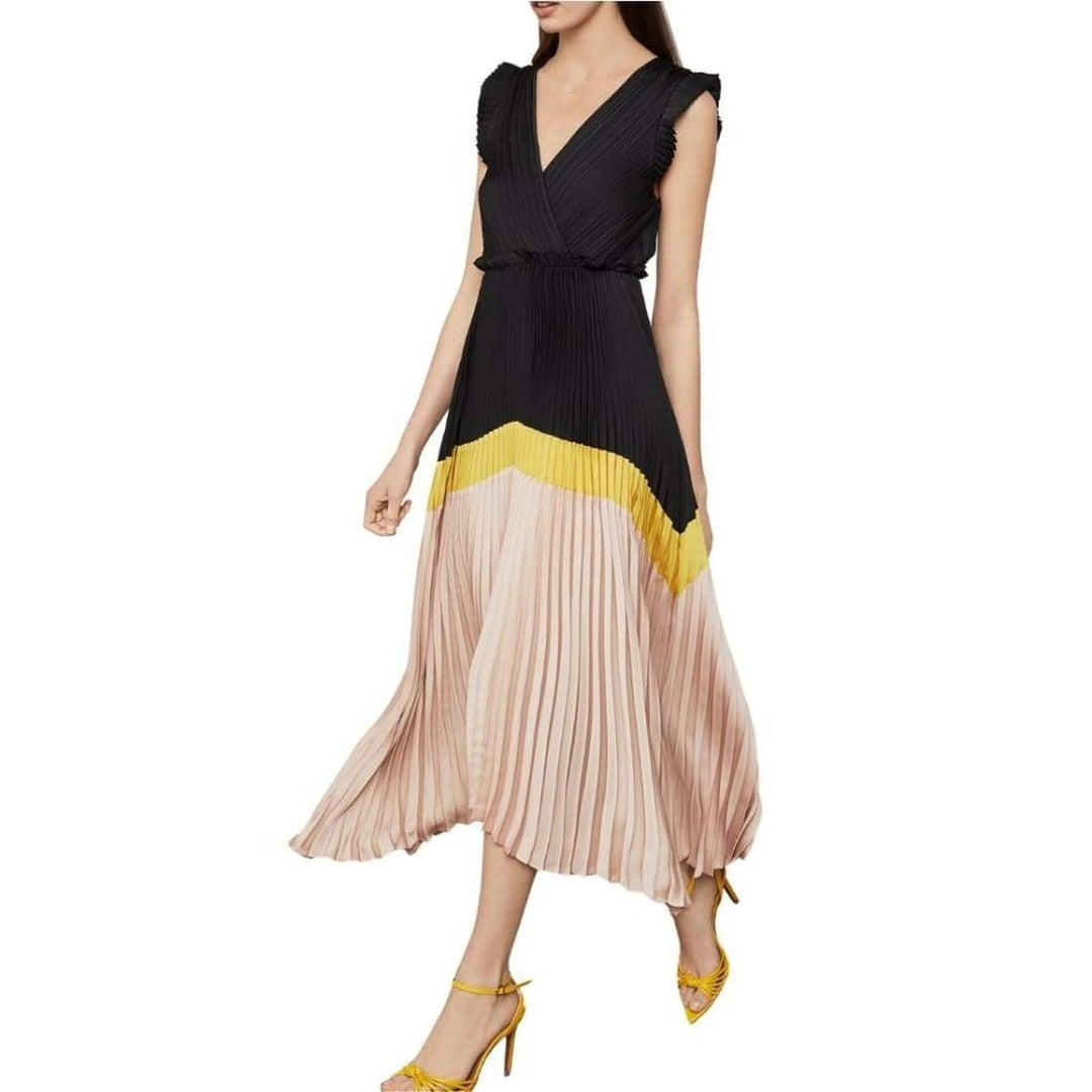 Satin Plisse Day Dress