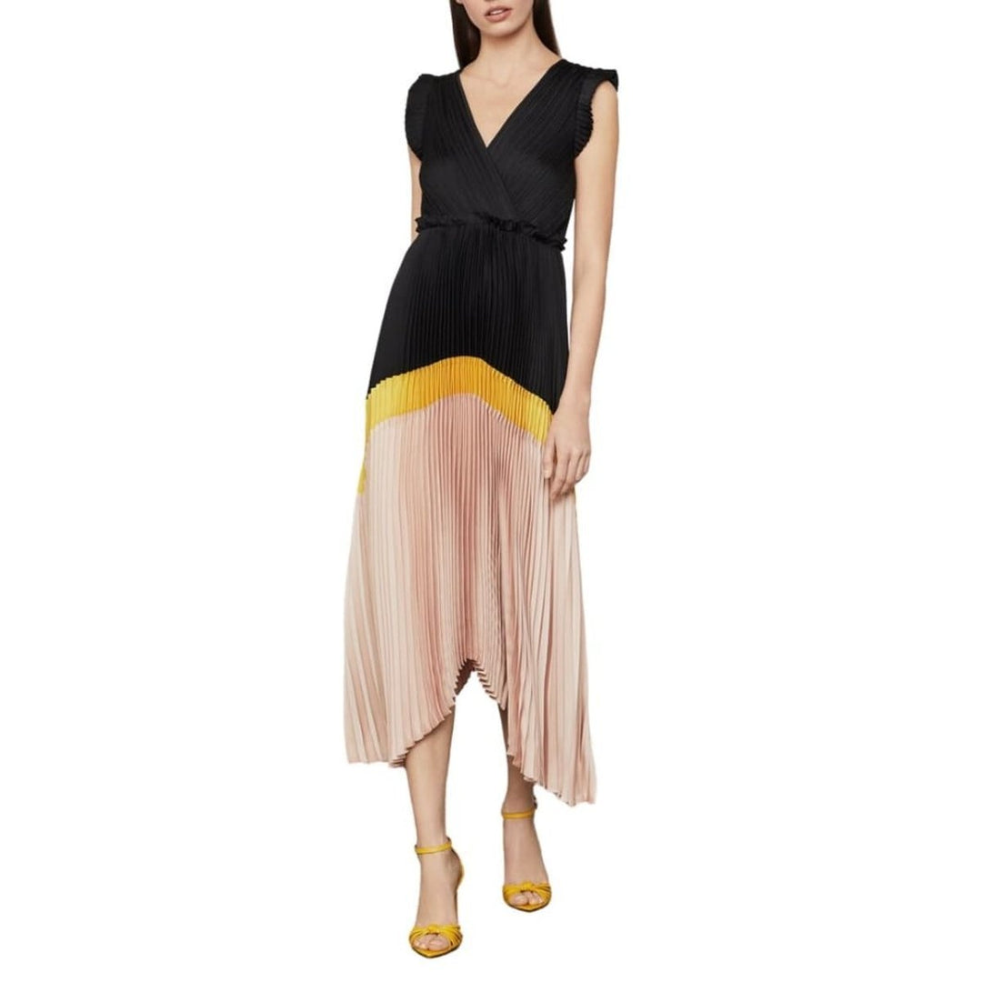 Satin Plisse Day Dress