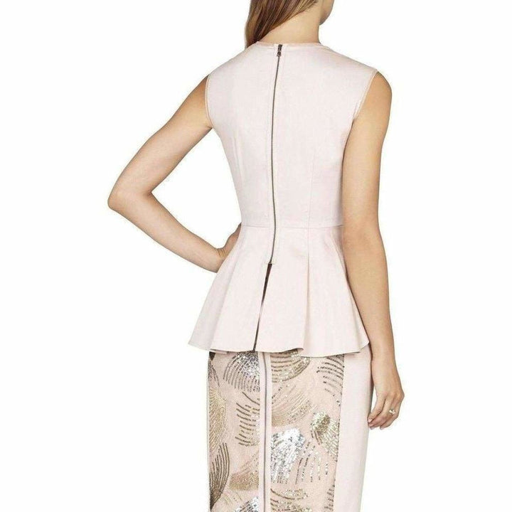Savannah Fan Sequin Pleated Back Top IFV1T284-Q6R
