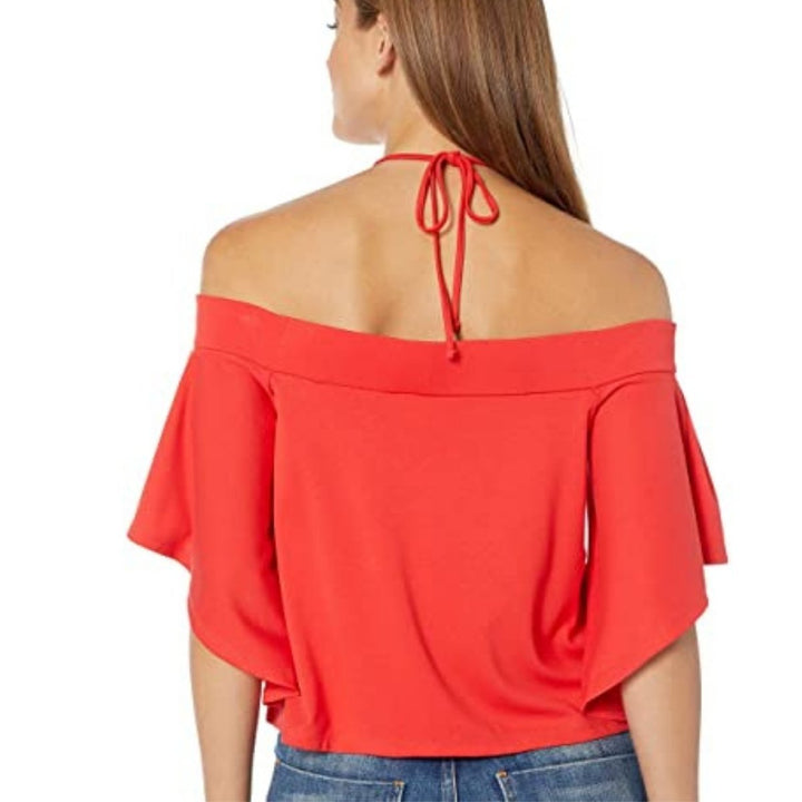 Scarlet Crop Off Shoulder Top