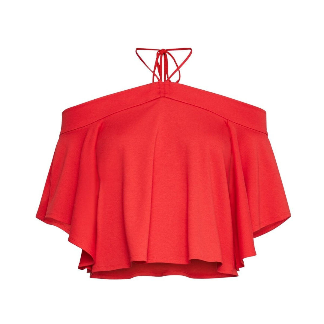 Scarlet Crop Off Shoulder Top