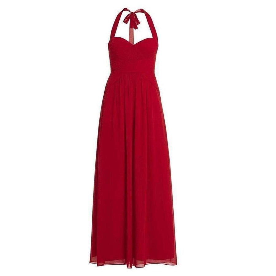 BCBGMAXAZRIA-Selene Halter Neck Ruched Dress - Runway Catalog