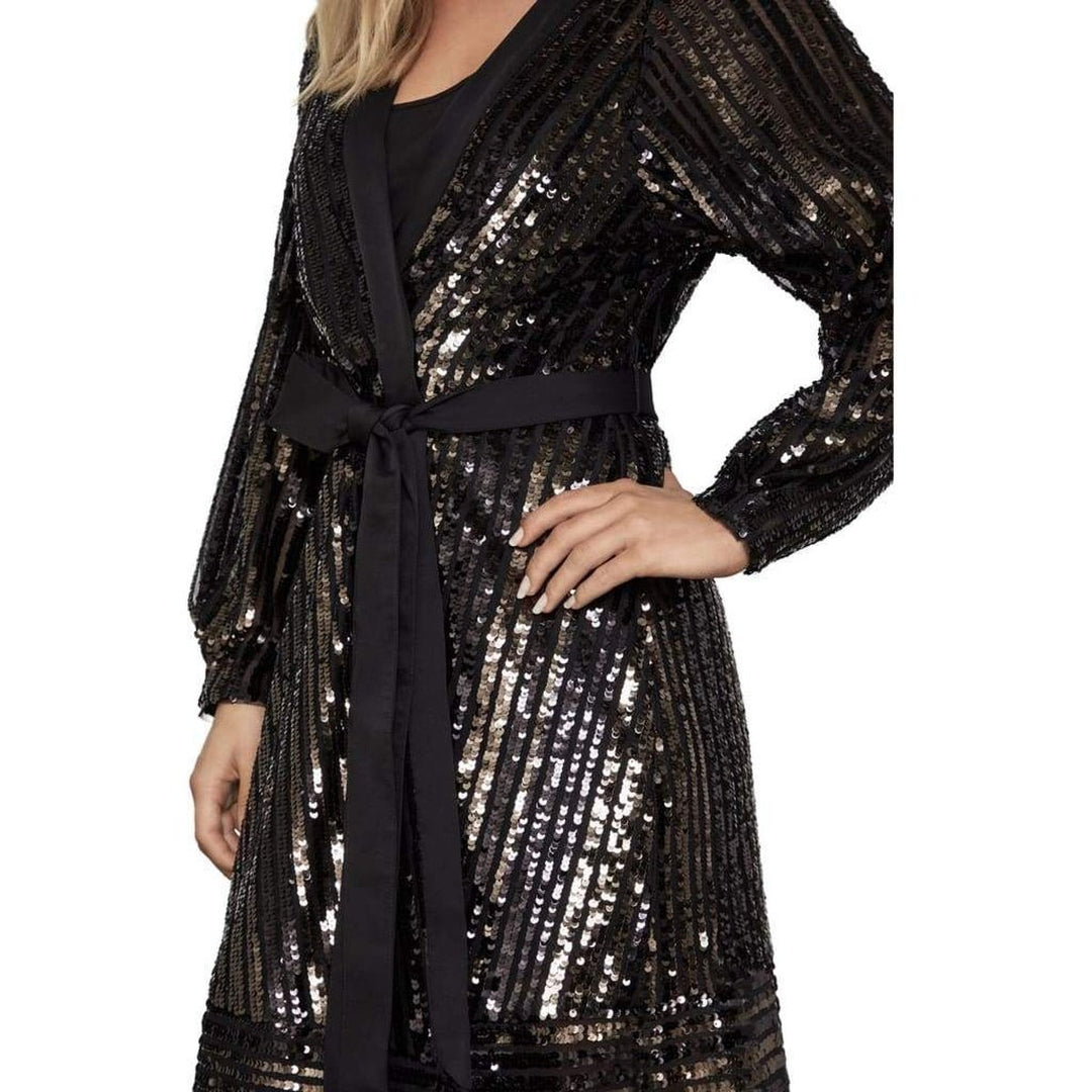 Sequin Wrap Dress