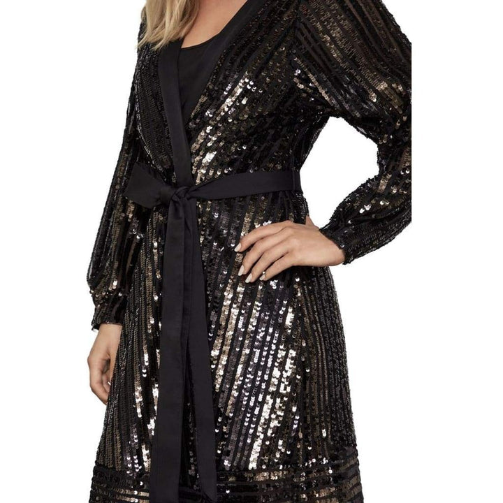 Sequin Wrap Dress
