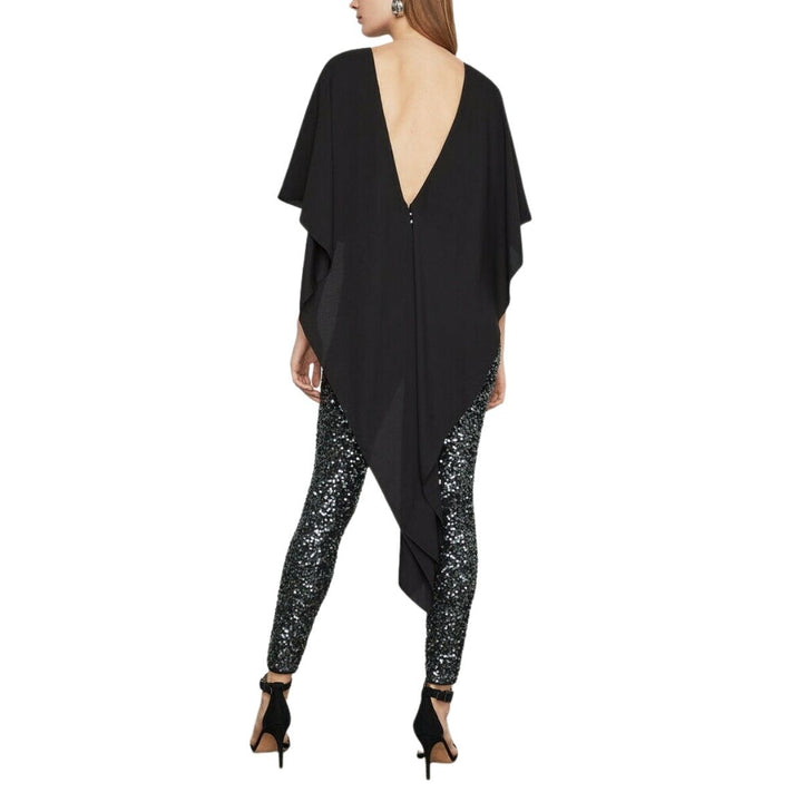 Sequined Cape Sleeves Jumpsuit