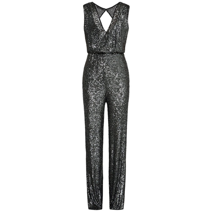 BCBGMAXAZRIA-Sequinned Wide-Leg Jumpsuit - Runway Catalog