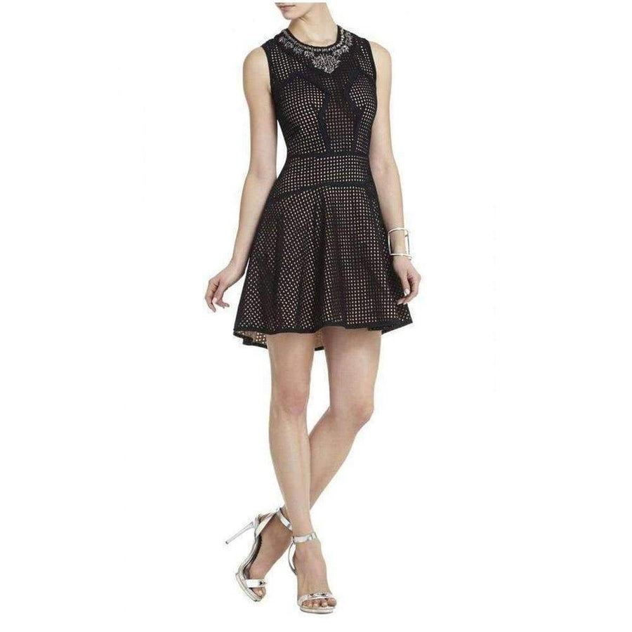 BCBGMAXAZRIA-Serina Sleeveless Eyelet Dress - Runway Catalog