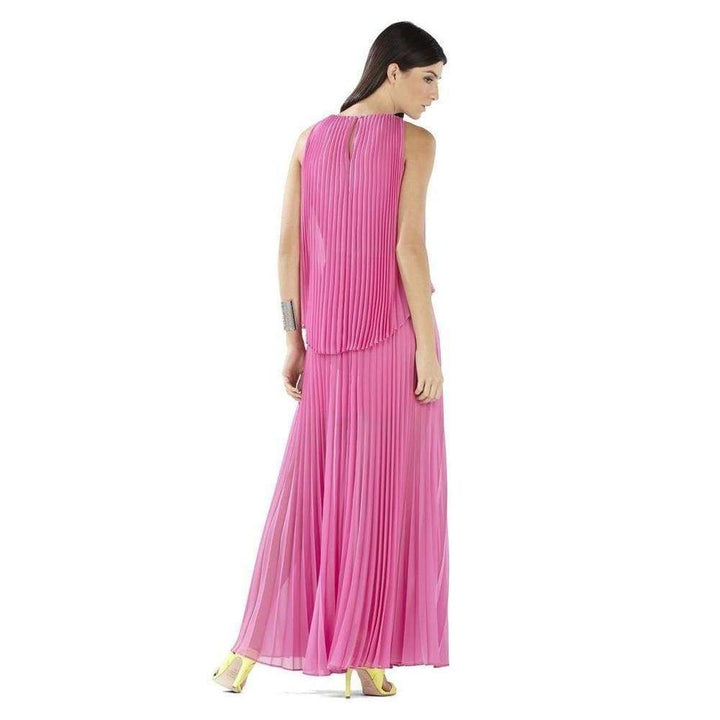 Shaina Pink Sleeveless Pleated Gown