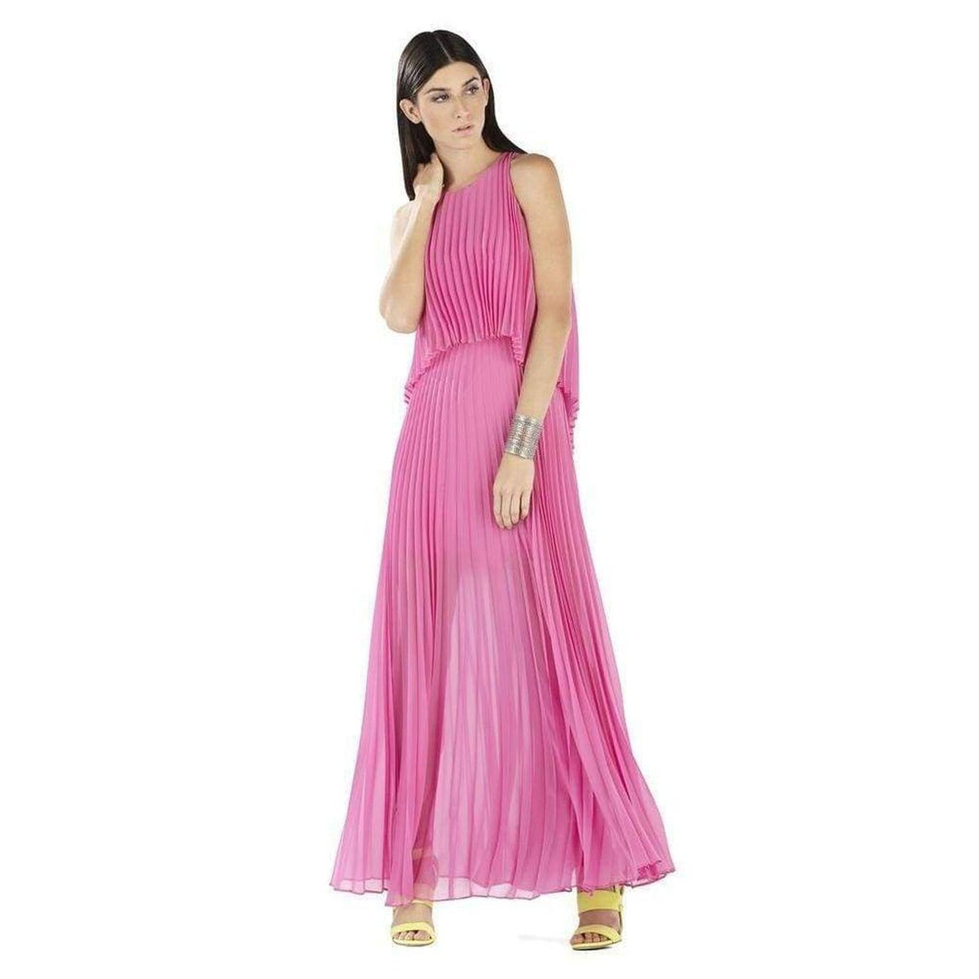 Shaina Pink Sleeveless Pleated Gown