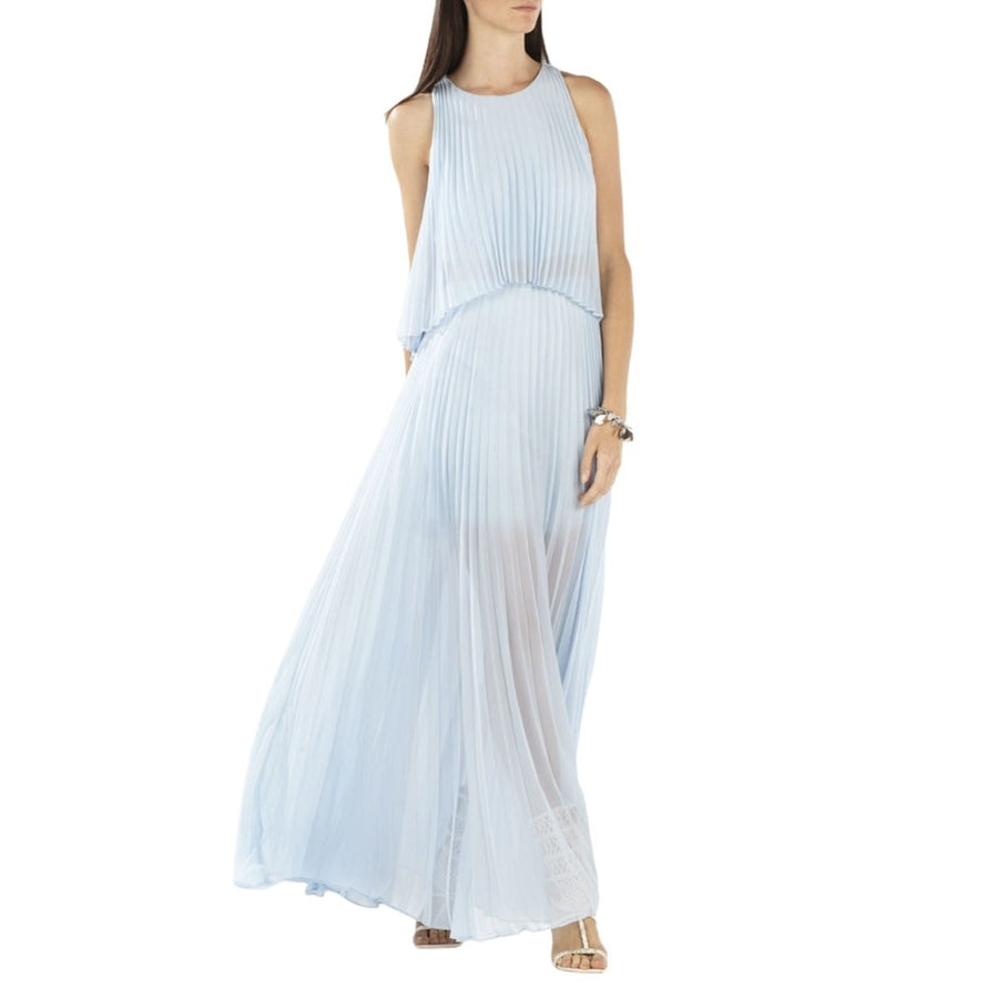 BCBGMAXAZRIA-Shaina Sleeveless Pleated Gown - Runway Catalog