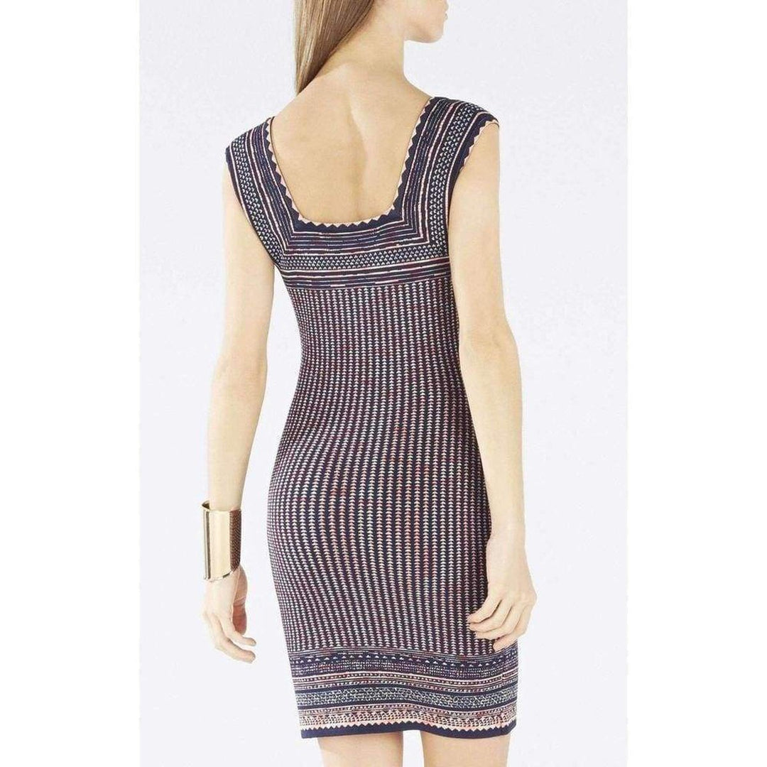 Sheina Jacquard Square Neck Dress