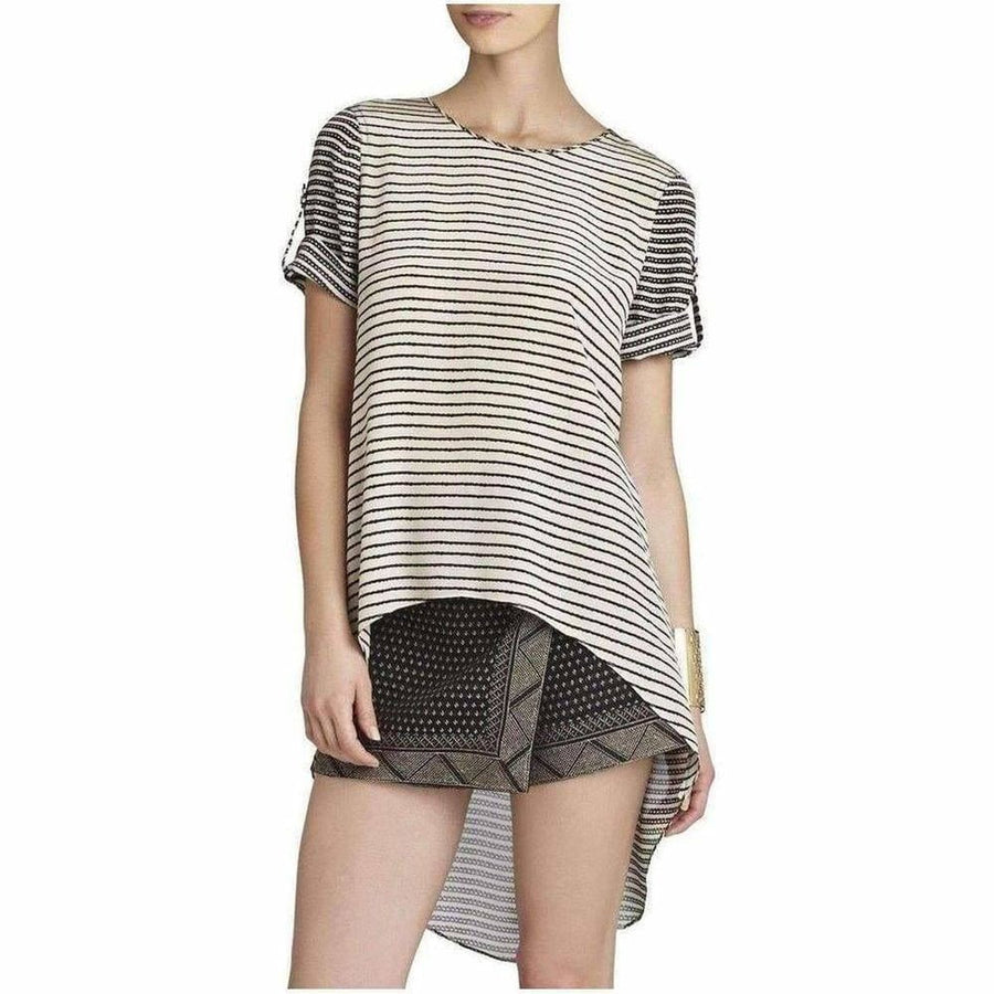 BCBGMAXAZRIA-Silk Caterina Split Back Top - Runway Catalog