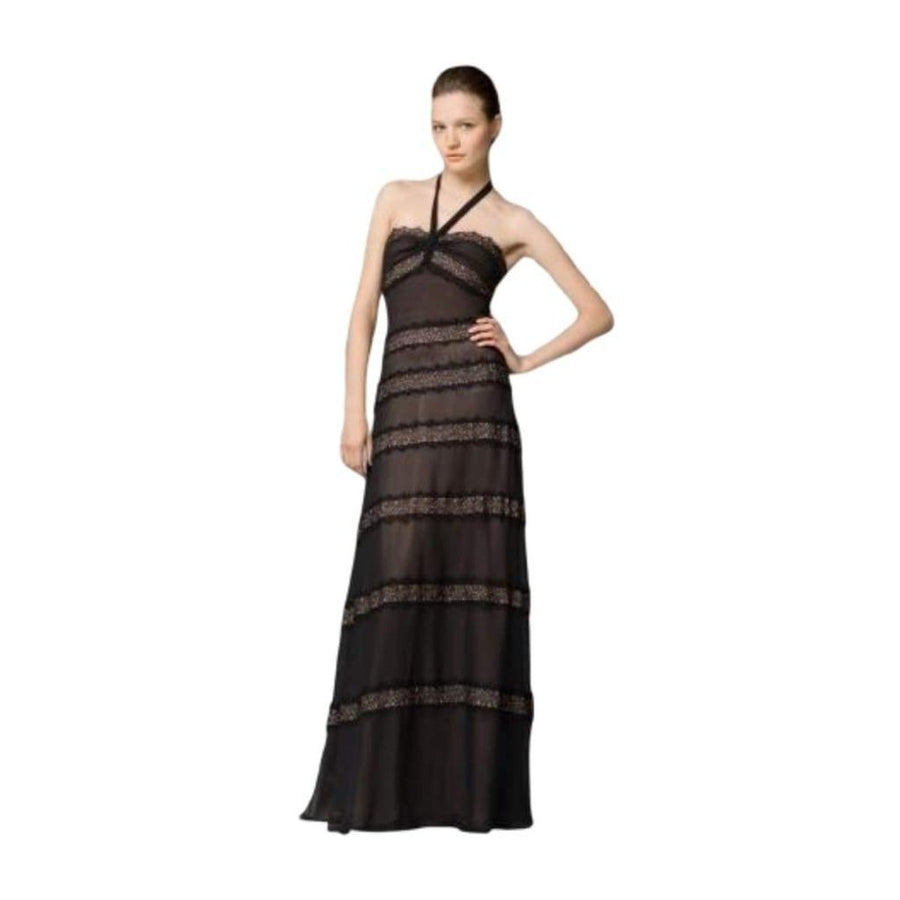 BCBGMAXAZRIA-Silk Lace Black Dress - Runway Catalog