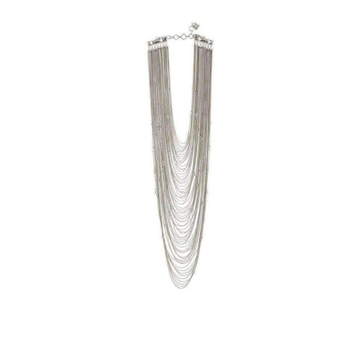 Silver Draped Chain Necklace