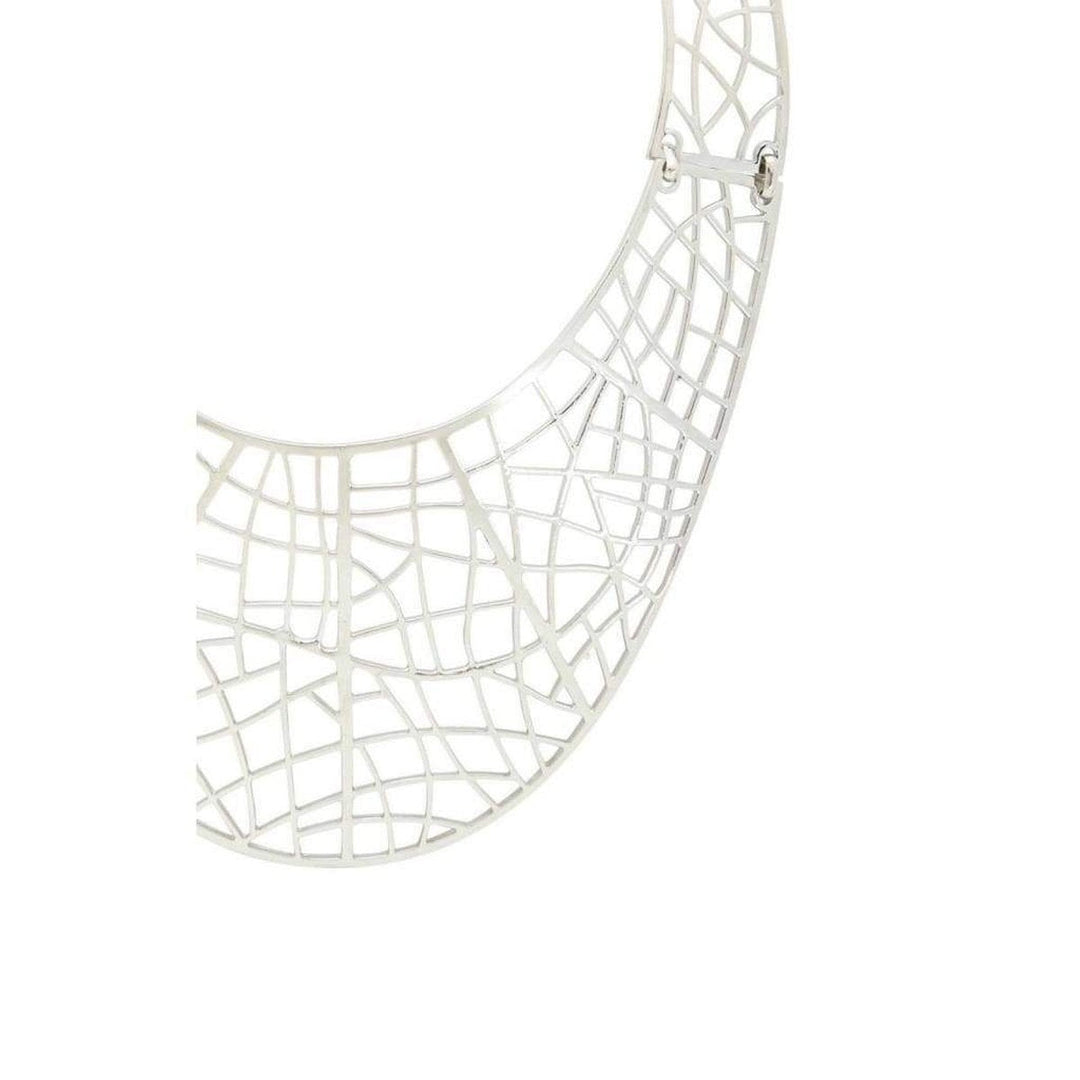 Silver Filigree Plate Necklace