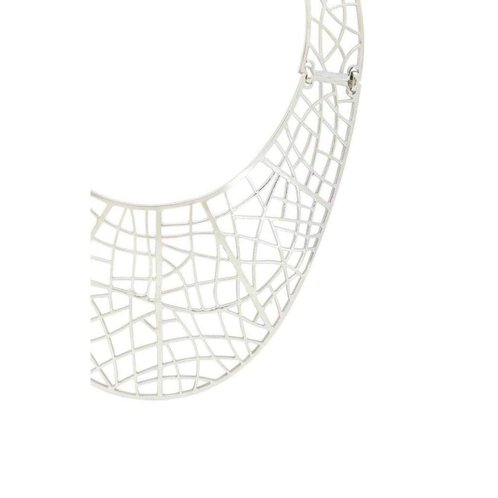 Silver Filigree Plate Necklace