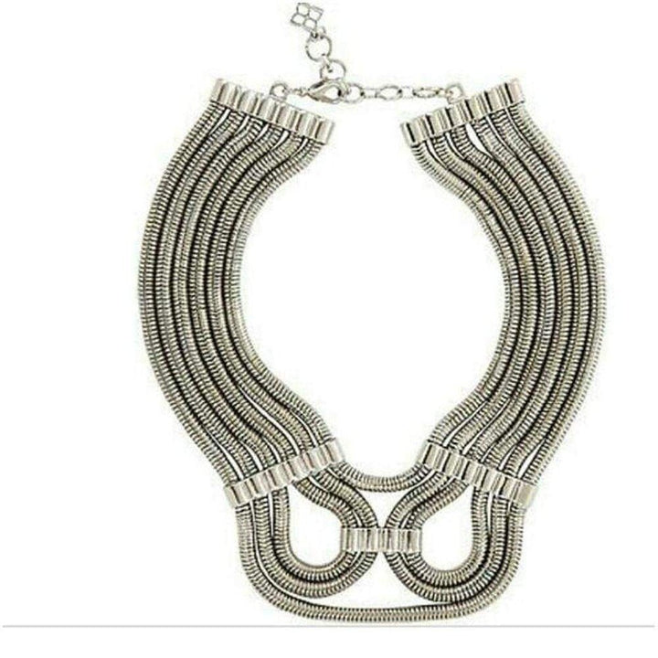 Silver Statement Futura Snake chain Necklace