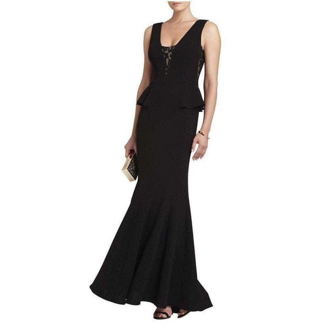 Silvia Sleeveless Peplum Long Dress