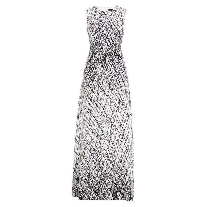 Sleeveless Printed Gown Dress