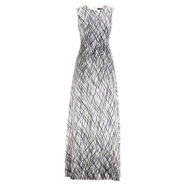 BCBGMAXAZRIA-Sleeveless Printed Gown Dress - Runway Catalog