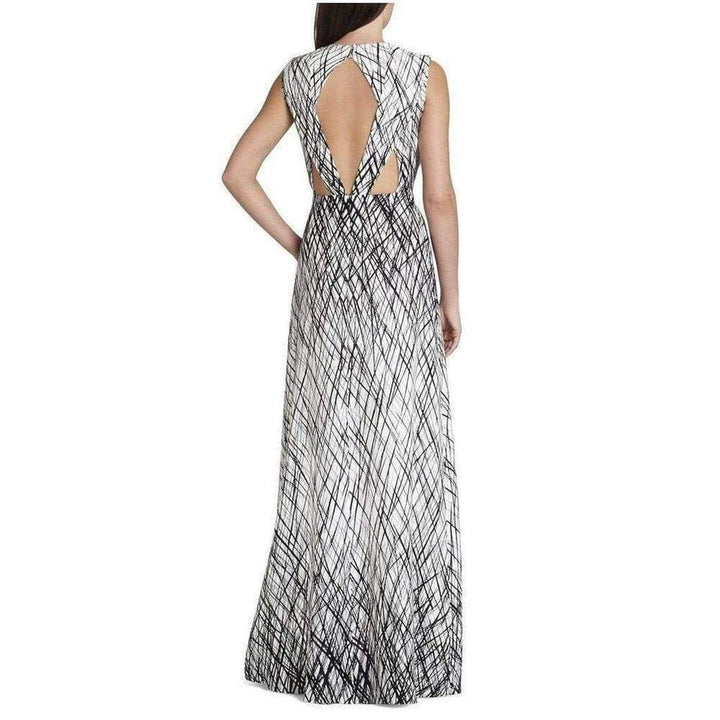 Sleeveless Printed Gown Dress