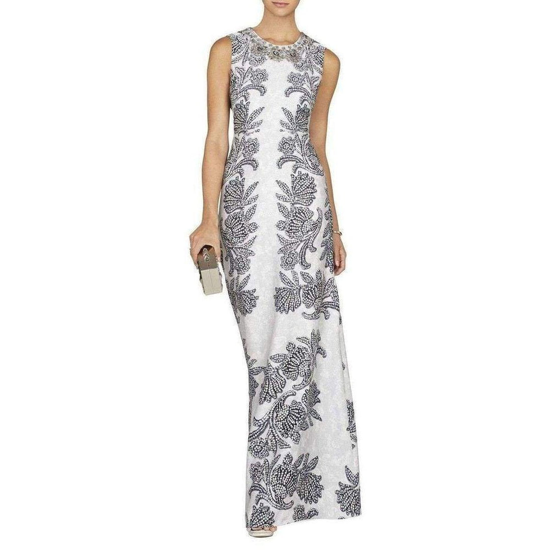 Sleeveless Printed Gown