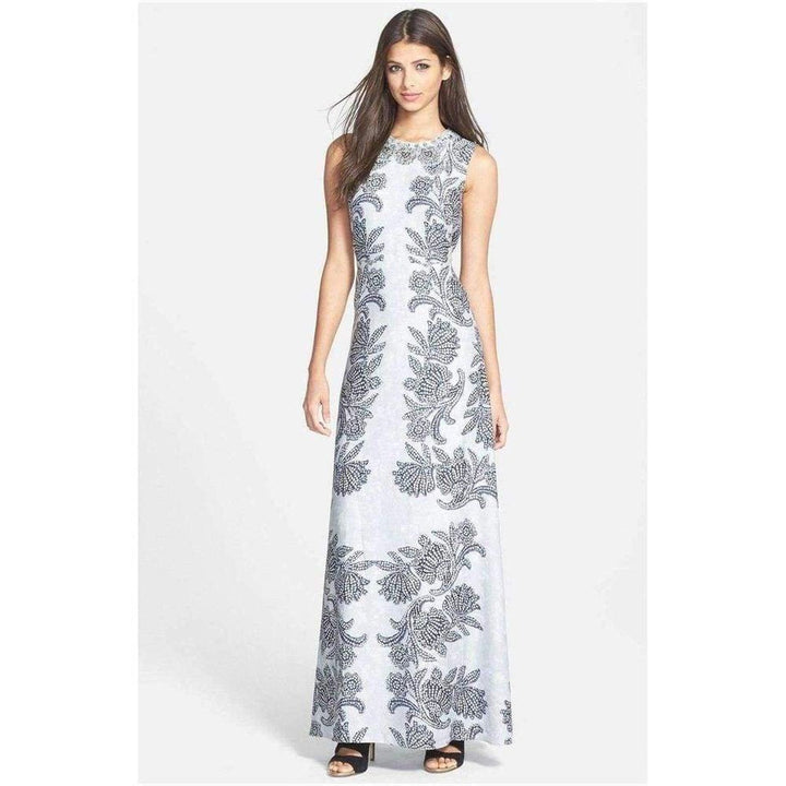 Sleeveless Printed Gown