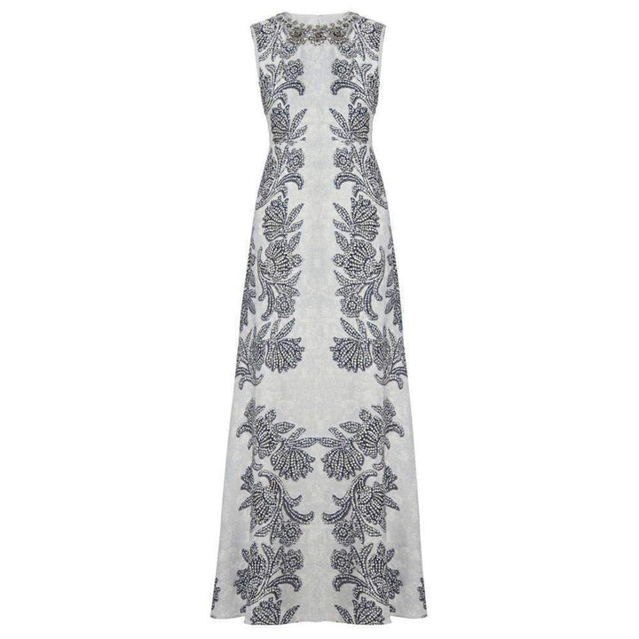 BCBGMAXAZRIA-Sleeveless Printed Gown - Runway Catalog