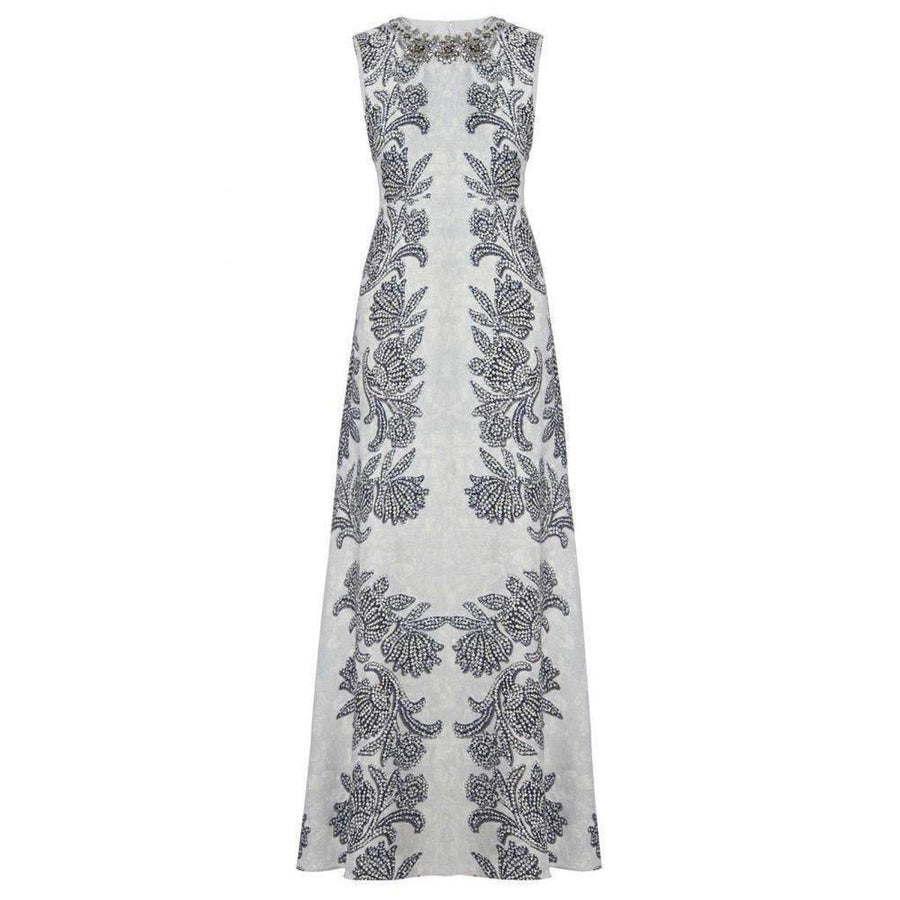BCBGMAXAZRIA-Sleeveless Printed Gown - Runway Catalog