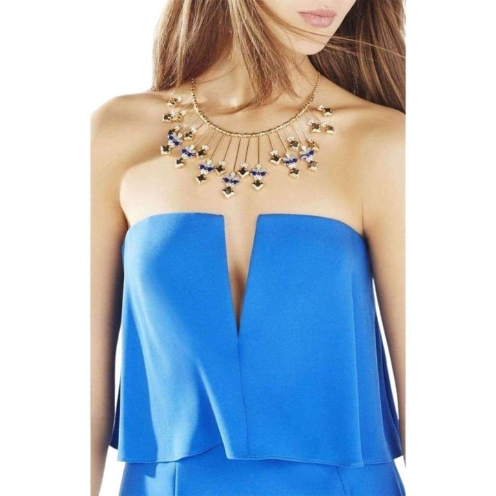 Square Stone Sunburst Necklace