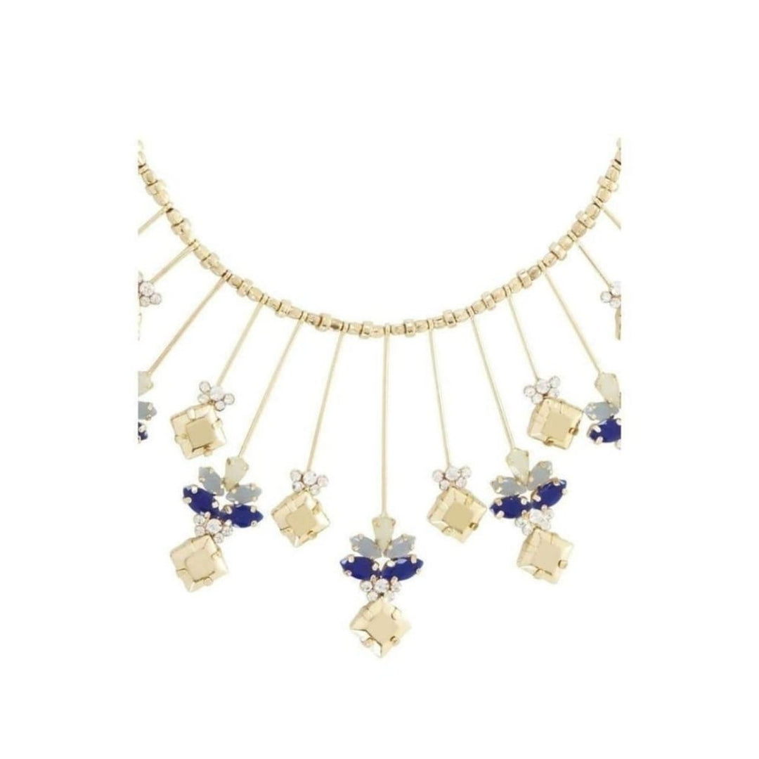 Square Stone Sunburst Necklace