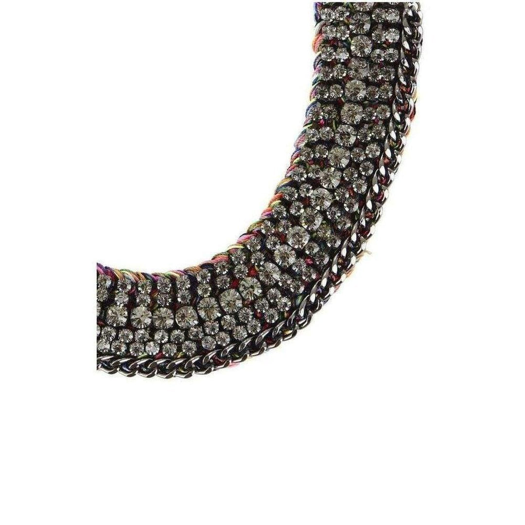 Stone and Thread Collar Necklace
